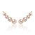 Ear cuff em ouro amarelo com pérolas rosas - Imagem 1
