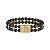 Pulseira em ouro amarelo com hematitas e diamantes - Imagem 1