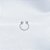 Piercing meia lua em ouro branco - Imagem 2