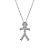 Pingente menino em ouro branco com diamantes - Imagem 1