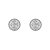 Brinco em ouro branco com diamantes e base cravejada - Imagem 1