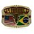 Fivela Longhorn - Bandeira Brasil e EUA - Imagem 2