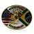 Fivela Boiadeira - Bandeira Brasil e EUA - Imagem 1