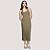 VESTIDO DZARM REGATA CANELADO MIDI VERDE - Imagem 1