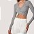 BLUSA COLCCI MANGA LONGA CINZA CROPPED  FEMININA - Imagem 1