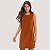VESTIDO LEZ A LEZ REGATA CARAMELO DE VISCOSE CURTO FEMININO - Imagem 1