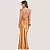VESTIDO LONGO COM FENDA COLCCI FRENTE ÚNICA DOURADO FEMININO - Imagem 3
