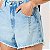 SHORT SLY JEANS CLARO  BRUTO  BASIC FEMININO - Imagem 2