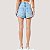 SHORT SLY JEANS CLARO  BRUTO  BASIC FEMININO - Imagem 3