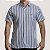 CAMISA DESERT MC SLIM ALGODÃO LISTRADO AZUL MASCULINO - Imagem 1