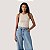BLUSA LEVIS REGATA ALGODÃO LISA BEGE FEMININA - Imagem 1