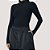 BLUSA COLCCI MANGA LONGA CANELADA PRETO FEMININO ADULTO - Imagem 1