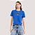 BLUSA COLCCI MANGA CURTA T-SHIRT AZUL ROYAL FEMININO ADULTO - Imagem 1