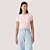 BLUSA LEVIS MANGA CURTA T-SHIRT ALGODÃO ROSA CLARO FEMININO ADULTO - Imagem 1