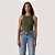 BLUSA LEVIS REGATA ALGODÃO LISA VERDE MILITAR FEMININO ADULTO - Imagem 1