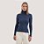BLUSA MAMÕ MANGA LONGATRICÔ GOLA ALTA AZUL MARINHO FEMININO ADULTO - Imagem 3