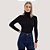 BLUSA MAMÕ MANGA LONGA TRICÔ GOLA ALTA PRETO FEMININO ADULTO - Imagem 3