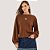 BLUSAO COLCCI MOLETOM CARECA MARROM FEMININO ADULTO - Imagem 3