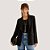 CASACO LEZ A LEZ BLAZER ALFAIATARIA PRETO FEMININO ADULTO - Imagem 1