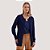 CASACO MAMÕ TRICÔ CARDIGAN ALONGADO AZUL MARINHO FEMININO ADULTO - Imagem 1