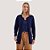 CASACO MAMÕ TRICÔ CARDIGAN ALONGADO AZUL MARINHO FEMININO ADULTO - Imagem 3