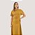 VESTIDO COLCCI MANGA CURTA LONGO MARROM FEMININO ADULTO - Imagem 2
