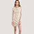 VESTIDO COLCCI MANGA LONGA CURTO CANELADO BEGE CLARO FEMININO ADULTO - Imagem 3