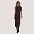 VESTIDO COLCCI REGATA LONGO MARROM FEMININO ADULTO - Imagem 1