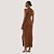 VESTIDO COLCCI REGATA CANELADO MARROM FEMININO ADULTO - Imagem 2