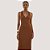 VESTIDO COLCCI REGATA CANELADO MARROM FEMININO ADULTO - Imagem 3
