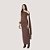 VESTIDO SLY NULA MANGA TULE  MARROM FEMININO ADULTO - Imagem 1