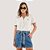POLO COLCCI MANGA CURTA OFFWHITE ALGODÃO FEMININO ADULTO - Imagem 1