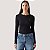 BLUSA LEVIS MANGA LONGA ALGODÃO PRETO FEMININO ADULTO - Imagem 1