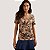 BLUSA LEZ A LEZ MANGA CURTA MISTO BEGE ESCURO FEMININO ADULTO - Imagem 1
