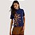 BLUSA LEZ A LEZ MANGA CURTA VISCOSE AZUL MARINHO FEMININO ADULTO - Imagem 1