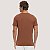 CAMISETA DESERT MANGA CURTA SLIM ALGODÃO E ELASTANO LISO MARROM MASCULINO ADULTO - Imagem 2