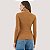 BLUSA COLCCI MANGA LONGA CANELADA GOLA ALTA MARROM FEMININO ADULTO - Imagem 2