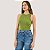 BLUSA COLCCI REGATA MALHA CANELADA VERDE FEMININO ADULTO - Imagem 1