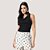 BLUSA SLY REGATA TULE DEGAGÊ PRETO FEMININO ADULTO - Imagem 1