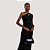 VESTIDO COLCCI NULA MANGA MIDI VISCO PRETO FEMININO ADULTO - Imagem 3