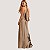 VESTIDO LEZ A LEZ REGATA LONGO VISCOSE BEGE FEMININO ADULTO - Imagem 2