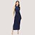 VESTIDO SLY REGATA MALHA LONGO AZUL JEANS FEMININO ADULTO - Imagem 2