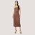 VESTIDO SLY TOMARA QUE CAIA  POLIAMIDA MARROM FEMININO ADULTO - Imagem 1