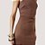 VESTIDO SLY TOMARA QUE CAIA  POLIAMIDA MARROM FEMININO ADULTO - Imagem 3