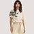 BLUSA LEZ A LEZ MANGA CURTA T-SHIRT MISTO BEGE FEMININO ADULTO - Imagem 1
