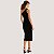 VESTIDO LEZ A LEZ NULA MANGA TRICÔ MIDI PRETO FEMININO ADULTO - Imagem 2