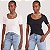 BLUSA COLCCI MANGA CURTA CANELADA PACK COM DUAS BLUSAS PRETO E BRANCO FEMININO ADULTO - Imagem 1