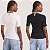 BLUSA COLCCI MANGA CURTA CANELADA PACK COM DUAS BLUSAS PRETO E BRANCO FEMININO ADULTO - Imagem 2