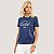 BLUSA COLCCI MANGA CURTA T-SHIRT ALGODÃO AZUL MARINHO FEMININO ADULTO - Imagem 1