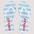 CHINELO COLCCI DEDO ACQUA LISTRADO AZUL CLARO FEMININO ADULTO - Imagem 1